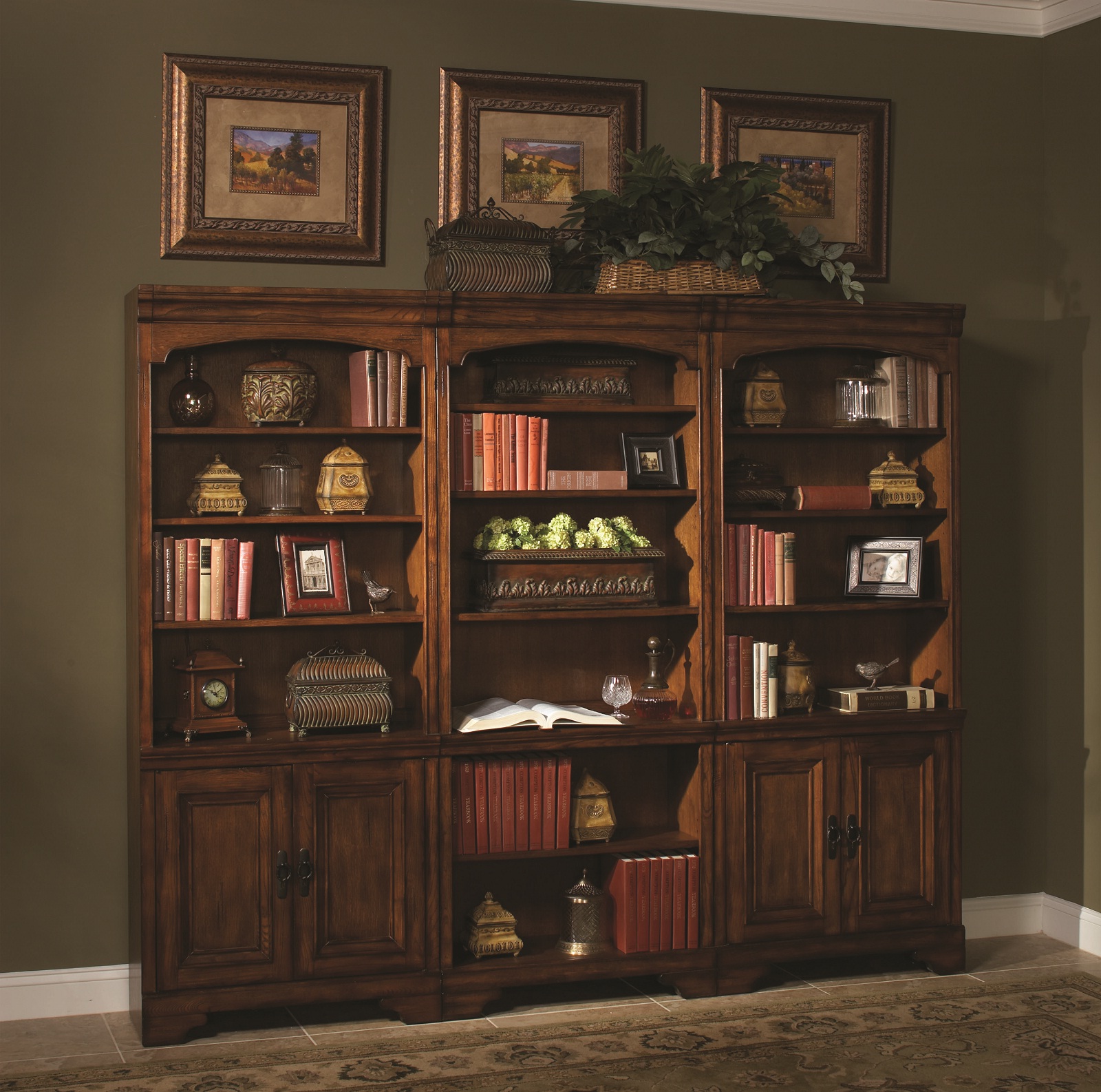 Aspenhome centennial open bookcase in chestnut brown i49 333 2 ...