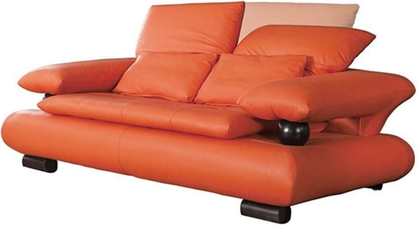 410 Orange Leather Sofa 1stopbedrooms, Leather Orange Sofa