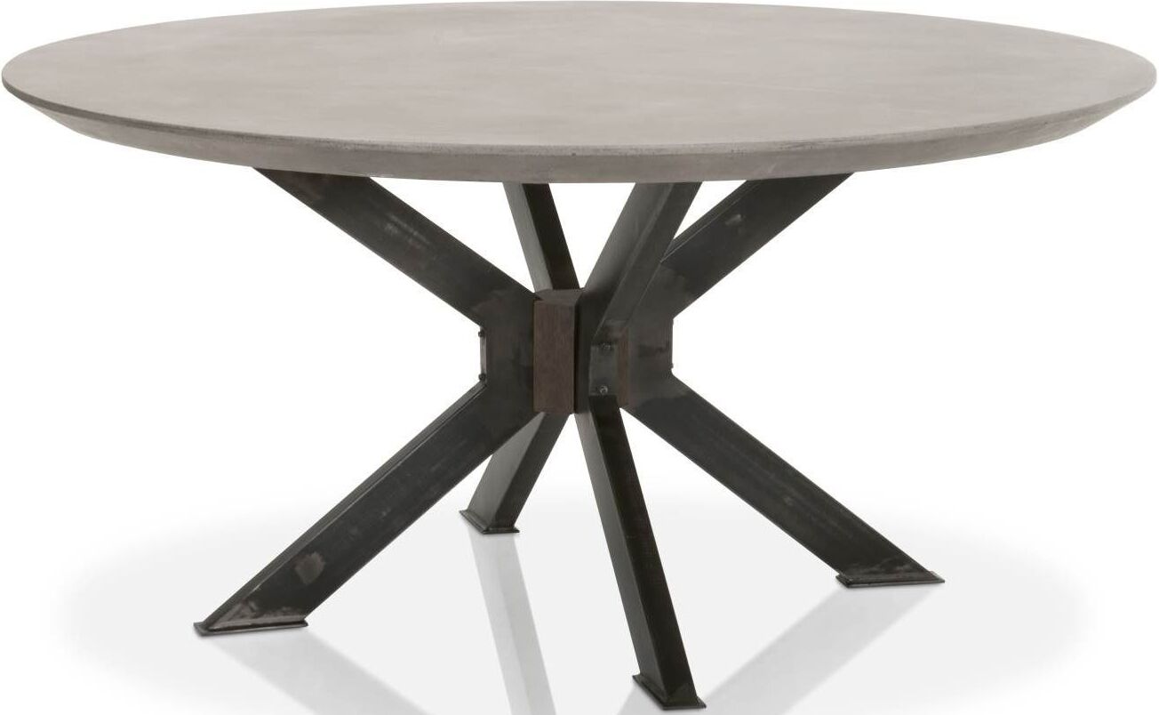 Industry Ash Grey Concrete Round Dining Table - 1StopBedrooms