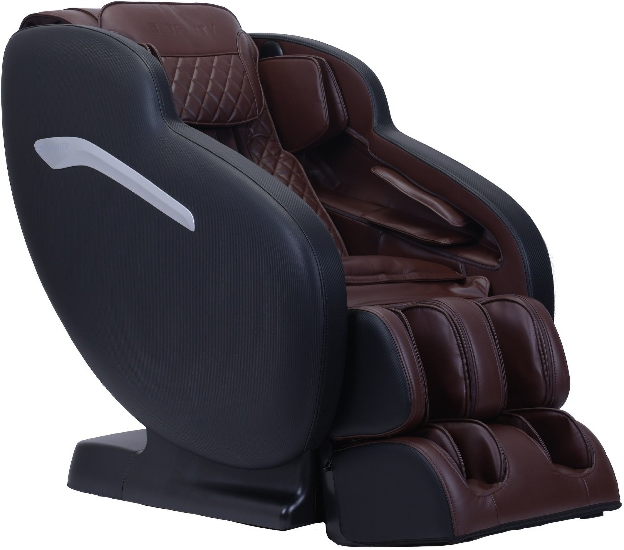 Brown Faux Leather Heated Zero Gravity Massage Chairs with