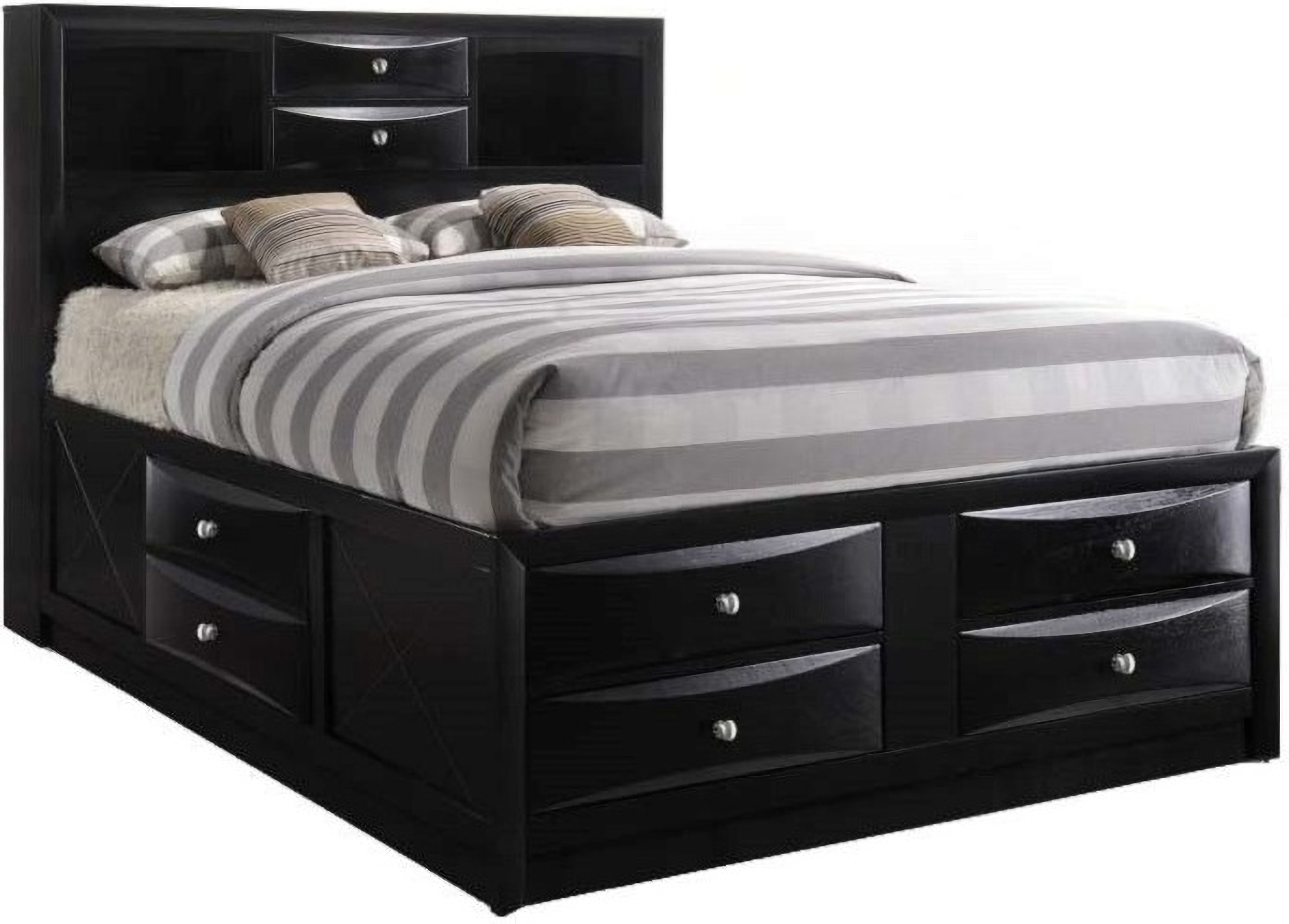 Acme Ireland King Bed with Storage in Black India