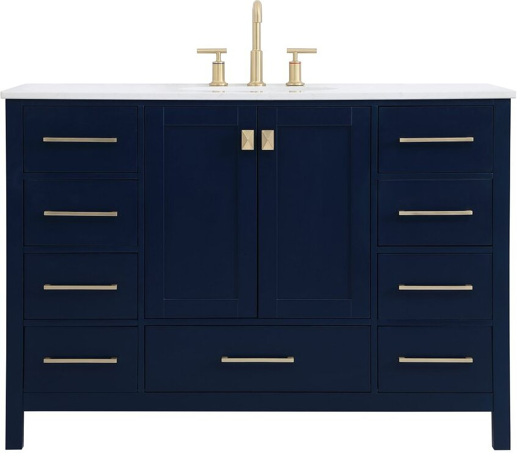 Irene 48 Inch Single Bathroom Vanity In Blue by Elegant Lighting ...