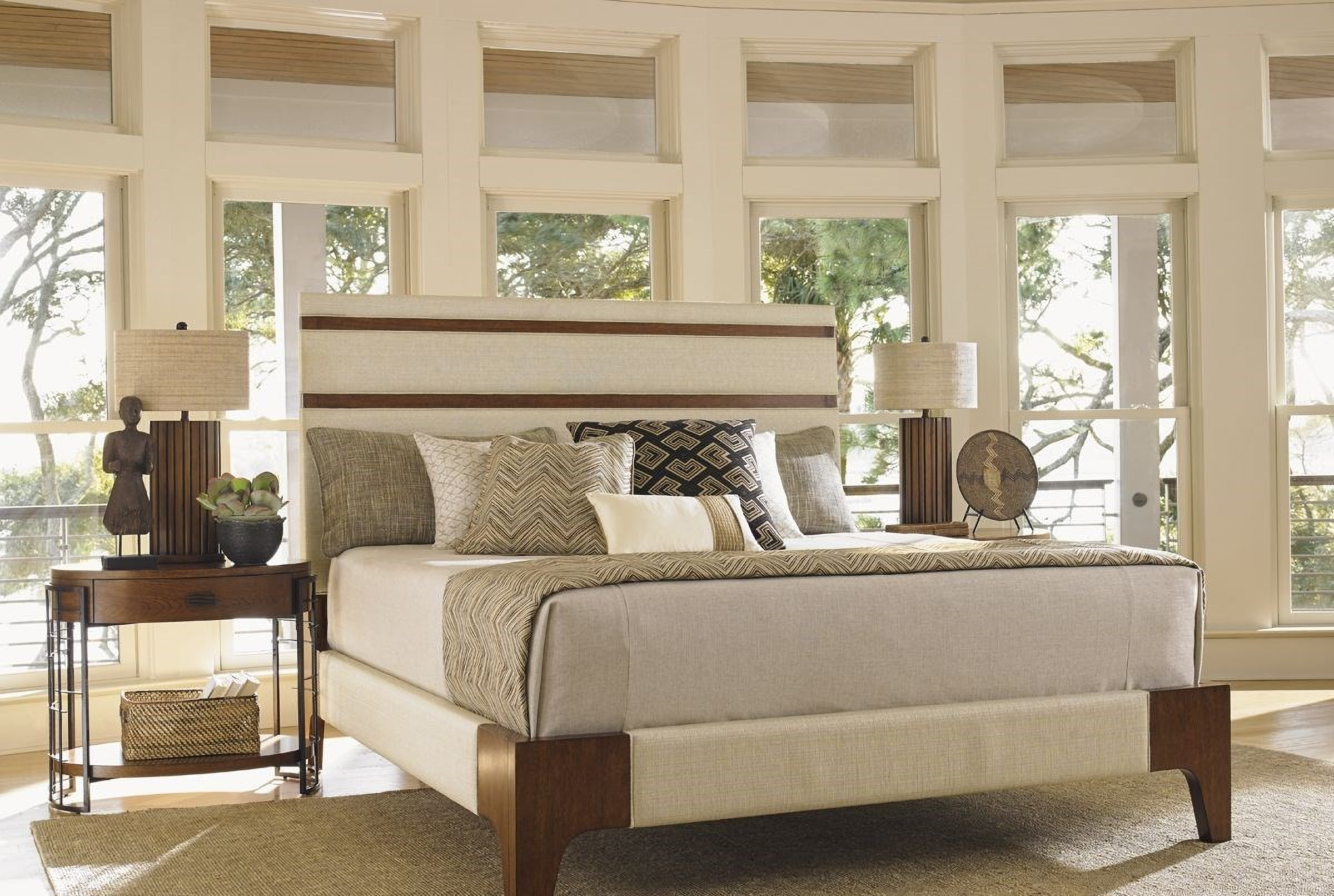 Island Fusion Mandarin Upholstered Panel Bedroom Set by Tommy