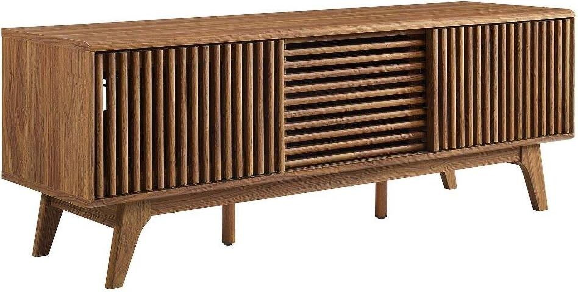 【アンティーク】Minette S-1 ビデオエディター Iterate 59 Inch TV Stand In Walnut by Modway | 1StopBedrooms