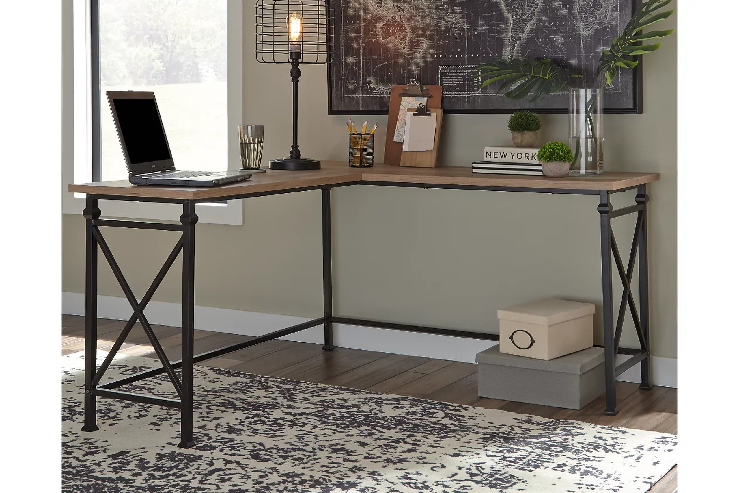 Ashley furniture l deals desk