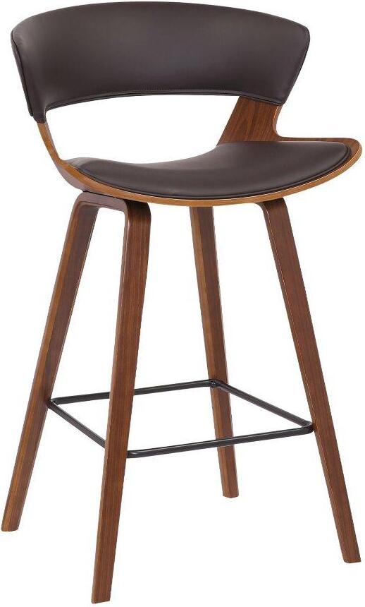 Jagger Modern 26 Inch Wood And Faux, Leather Counter Height Bar Stools