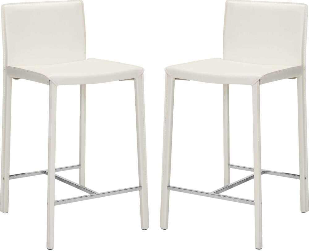 Jason White And Chrome 24 Inch Counter, 24 Inch White Bar Stools
