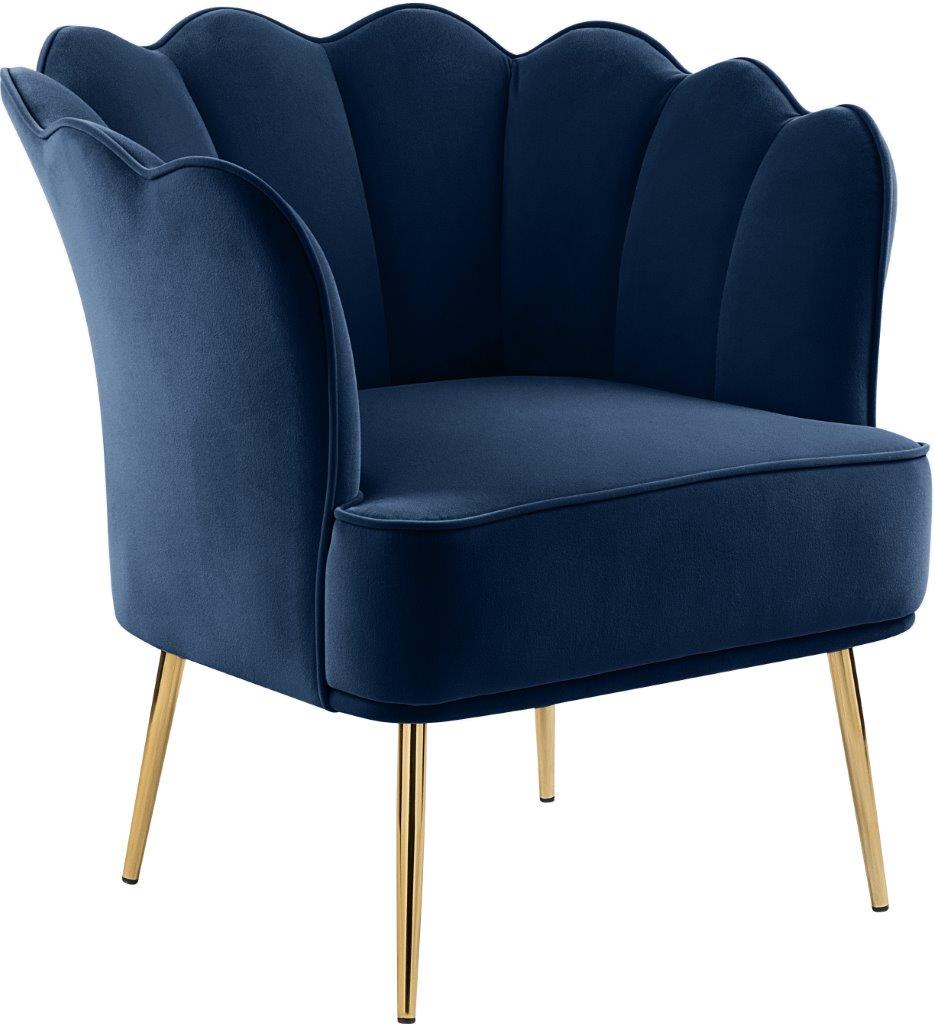 Tess Navy Velvet Accent Chair 1stopbedrooms