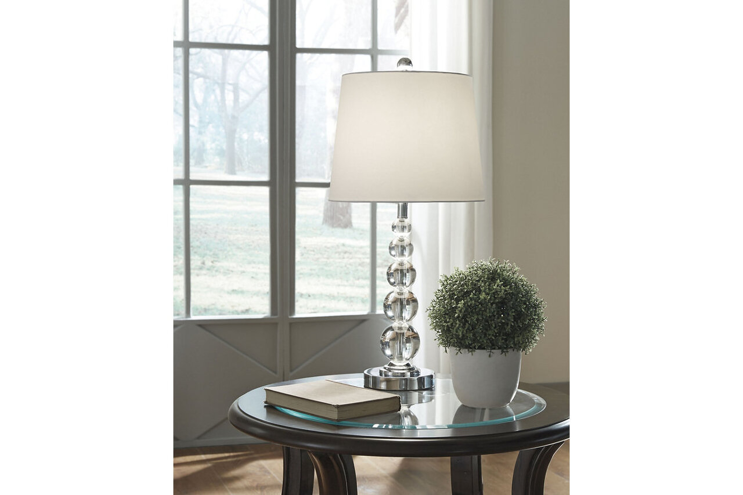 Silver crystal best sale table lamp