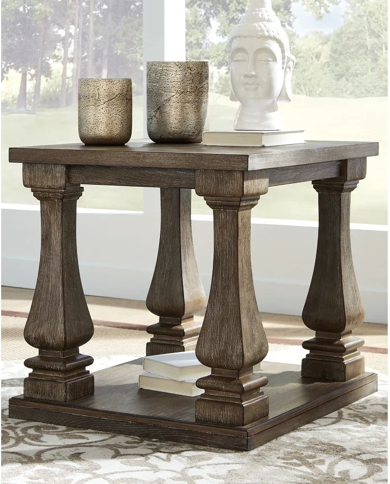 Johnelle Gray Rectangular End Table