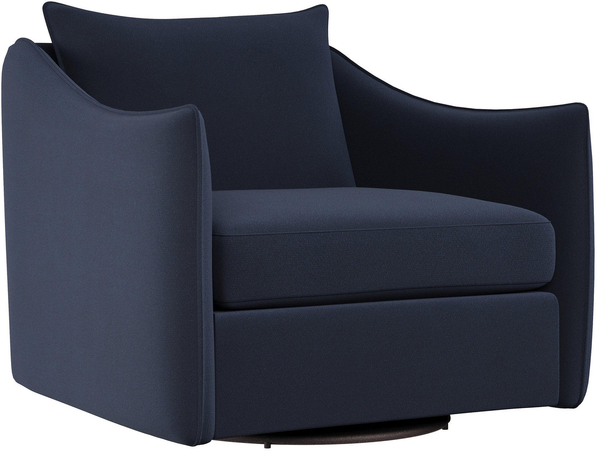 Joli Velvet Fabric Swivel Chair In Blue 1StopBedrooms