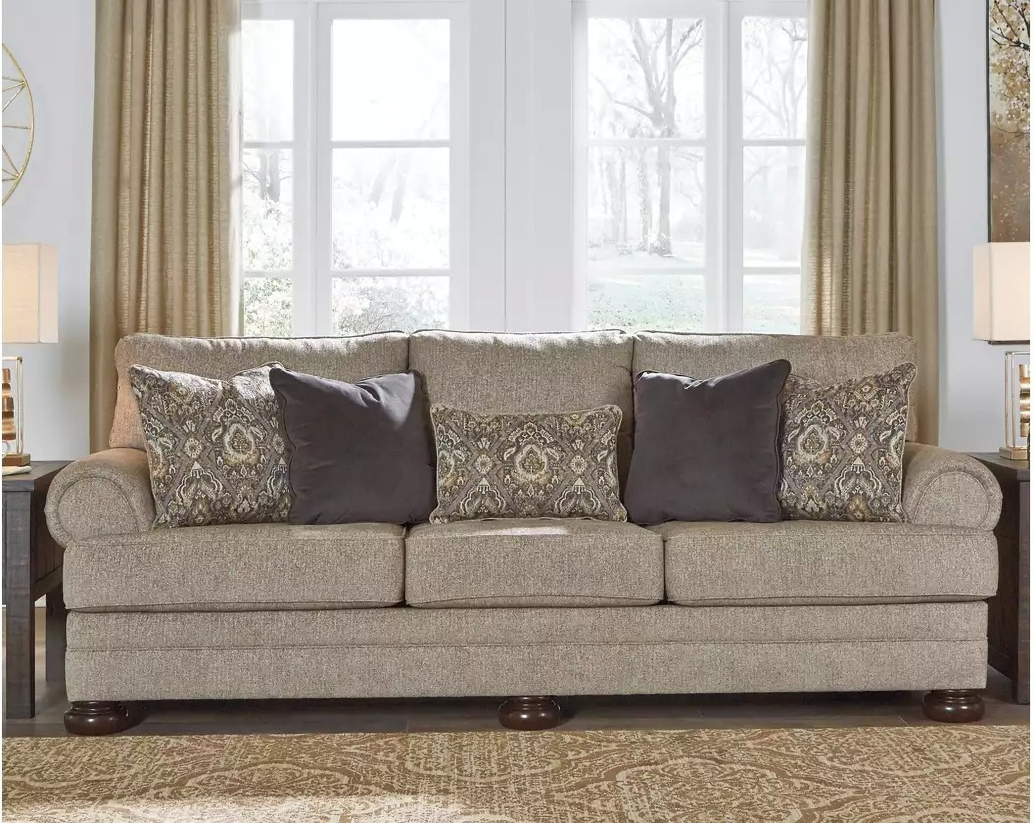 Kananwood oatmeal store sofa and loveseat