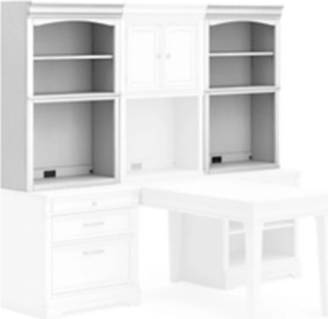 Kanwyn White Wash Bookcase Hutch by Ashley Furniture 1StopBedrooms