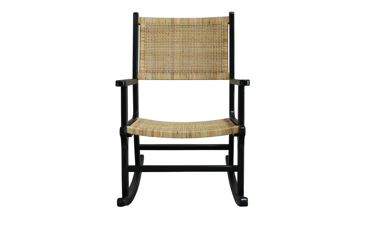 Karson Rocking Chair In Black and Natural by Carolina Living ...
