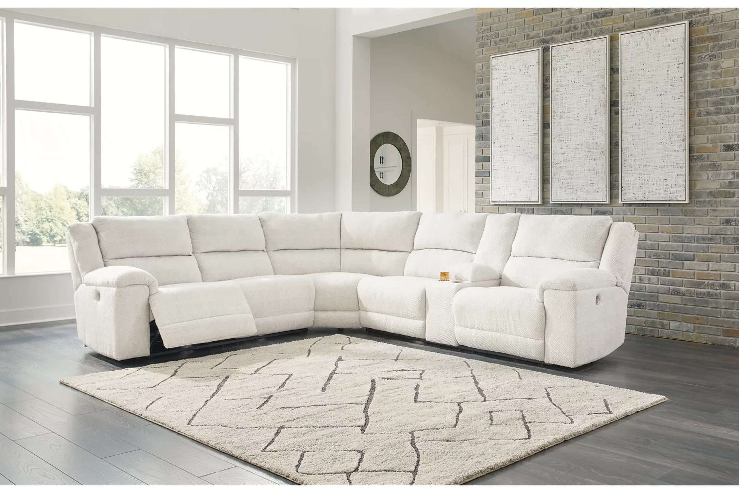 Powered best sale reclining sectional