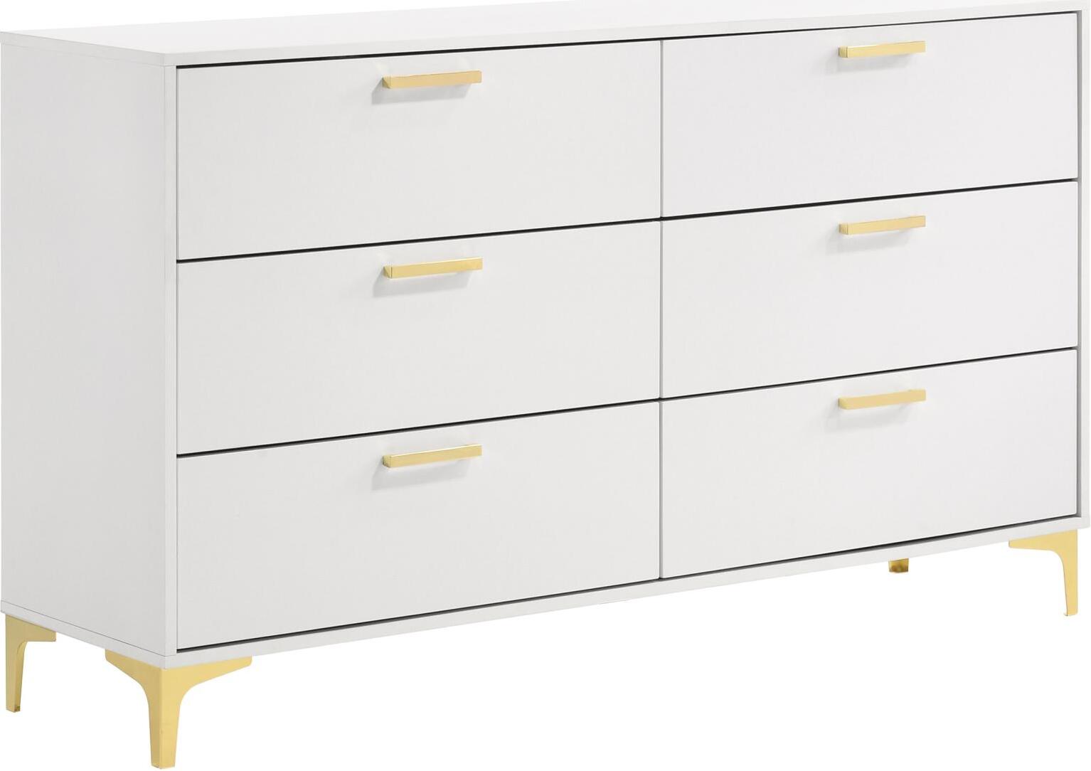 6 drawer white dresser tall Sikaic 43.9 inch 6-Drawer Dresser Modern or study room DaVinci Baby Jayden Collection 6