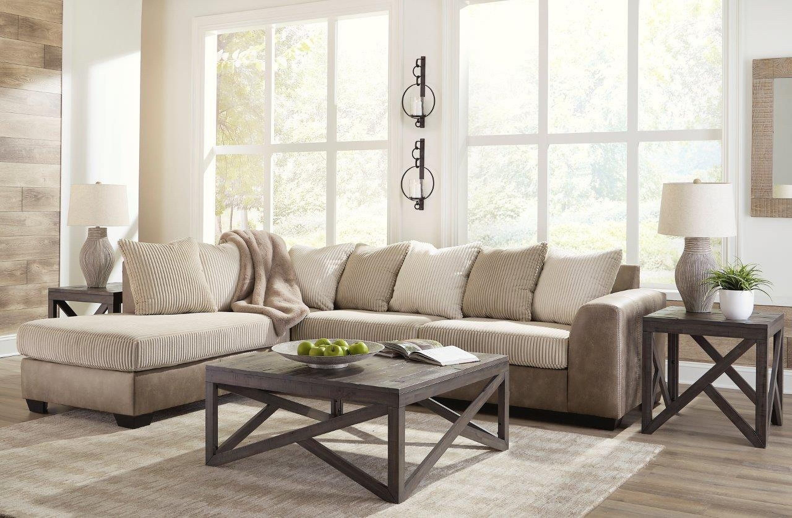 Keskin 2 Piece Laf Sectional In Sand By