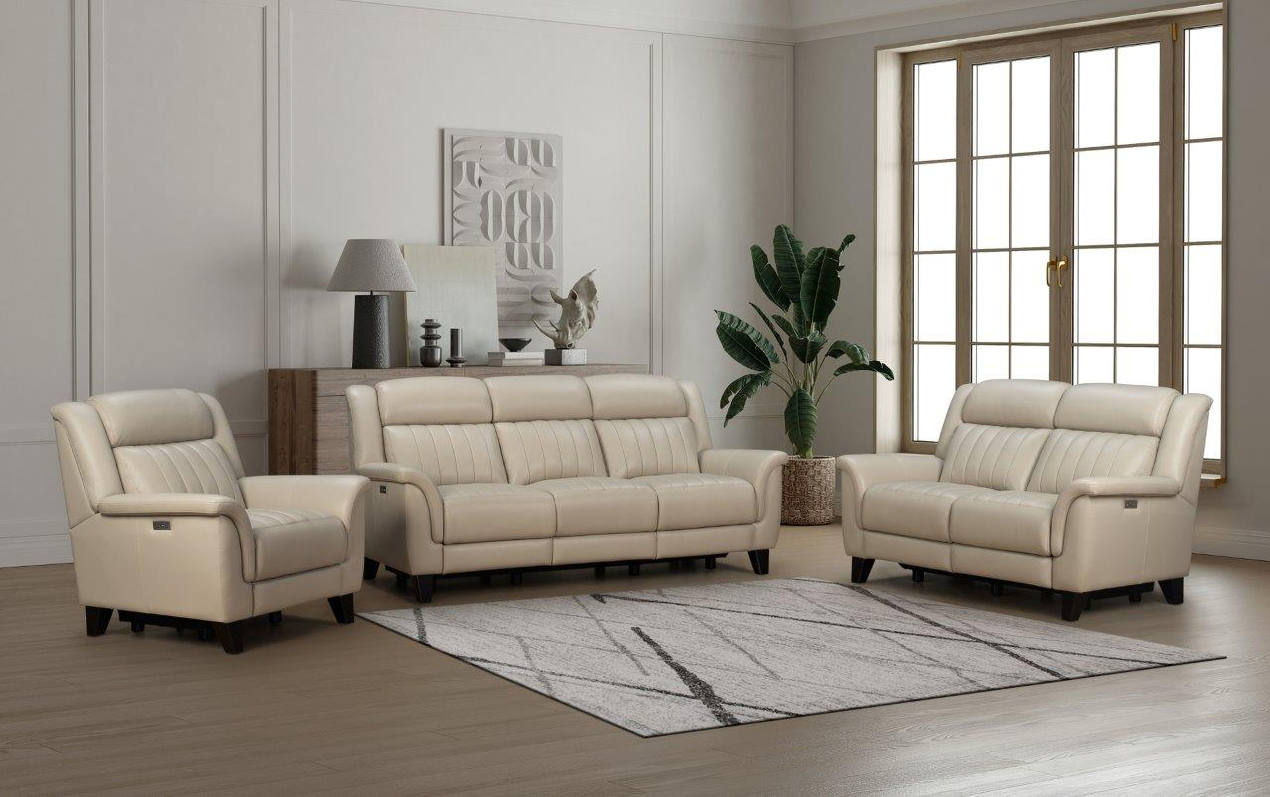 Kimball Living Room Set In Cream by BarcaLounger 1StopBedrooms