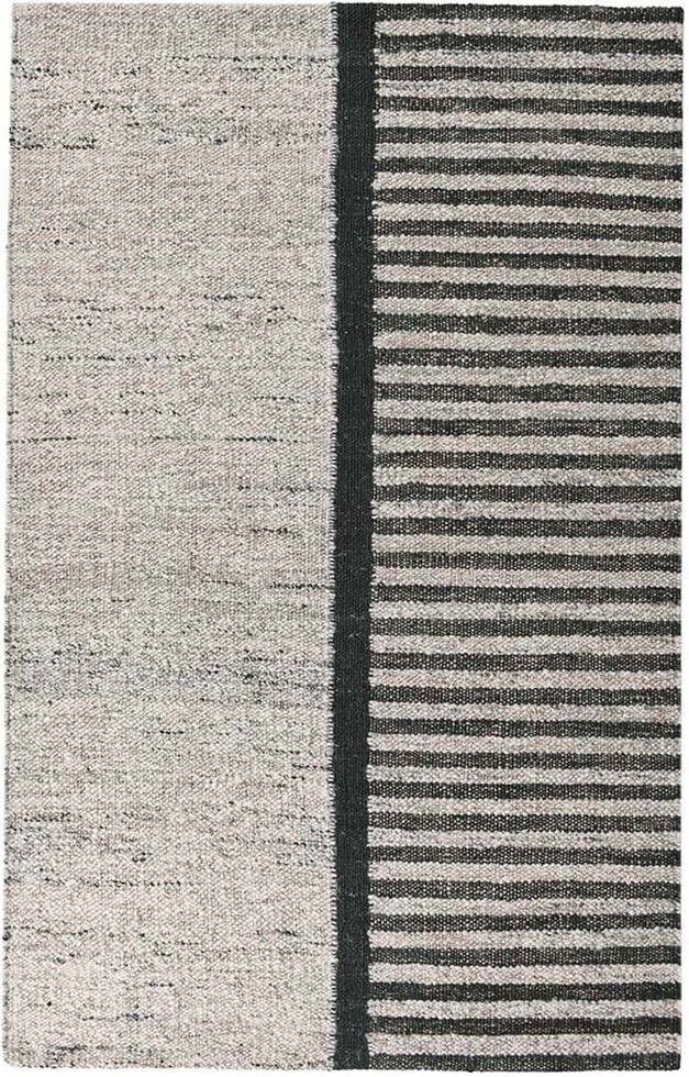Kofu Stripe 5x8 Rug In Natural and Black by Classic Home | 1StopBedrooms