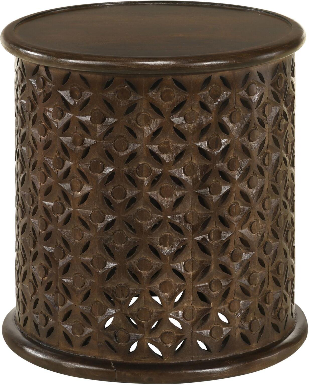 Krish 18-inch Round Accent Table Dark Brown by Coaster | 1StopBedrooms