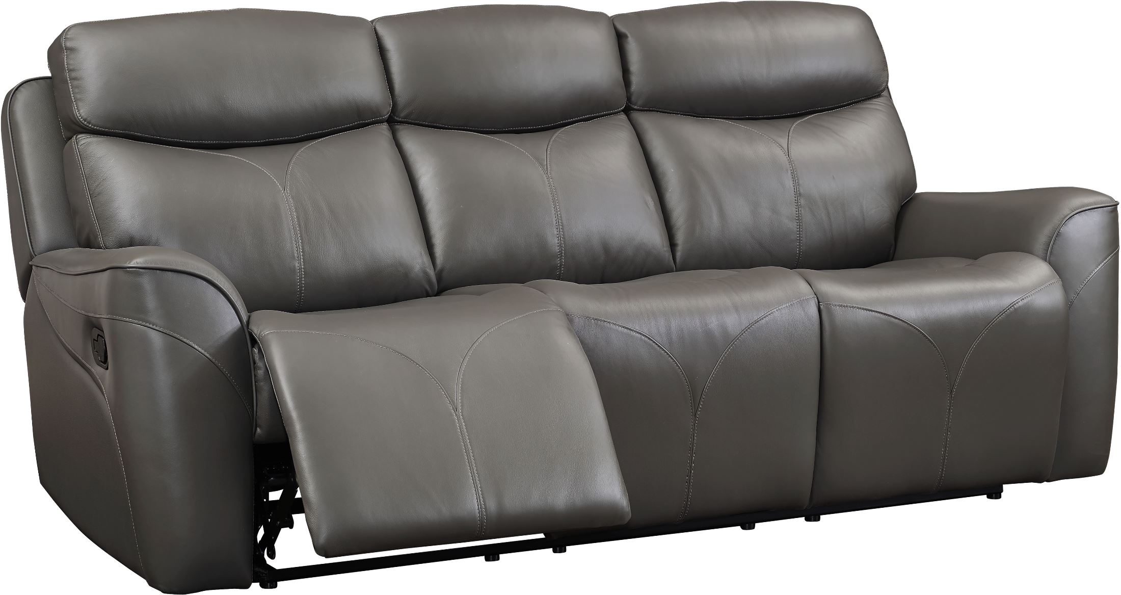 jason grey leather reclining sofa