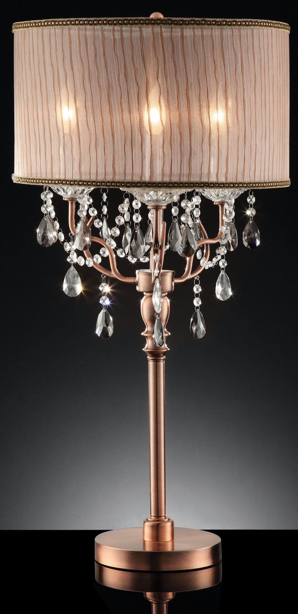 Cecelia Floor Lamp In Copper by Furniture of America 1StopBedrooms