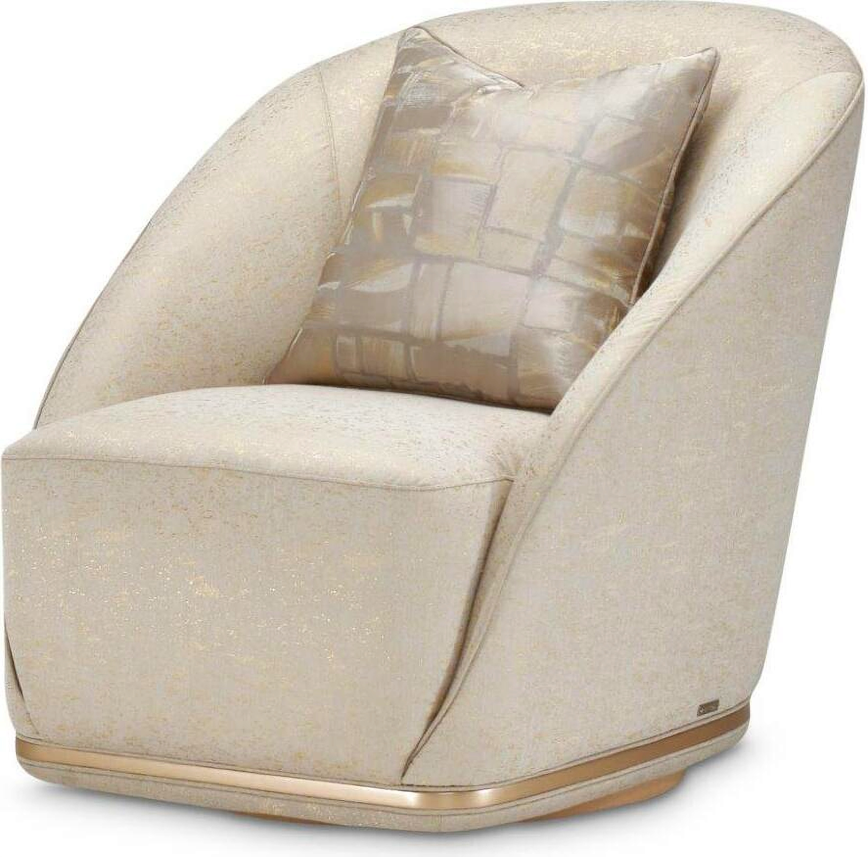La Rachelle Swivel Chair In Gold Rush and Champagne