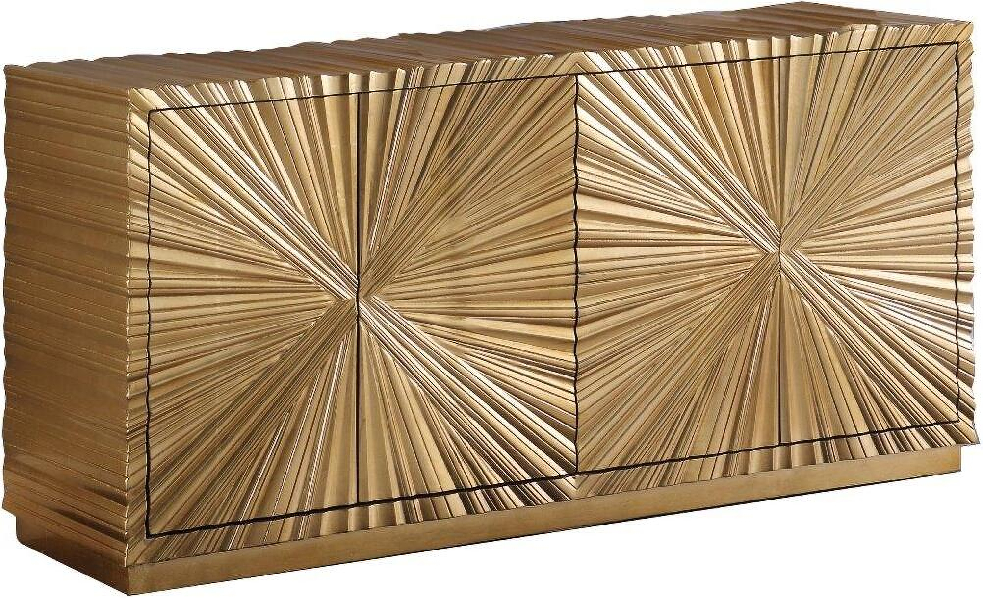 Lacy Metallic Gold Sheen Sideboard