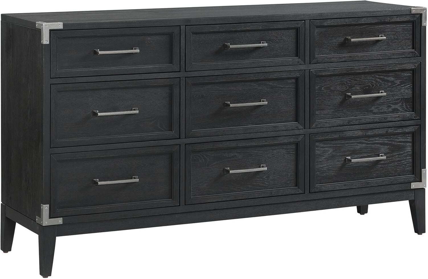 Laguna Bedroom Weathered Steel 9 Drawer Dresser by Intercon