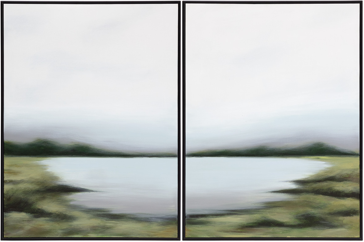 Sunpan Lakeside Views 36 x 48 Black Floater Frame Set of 2