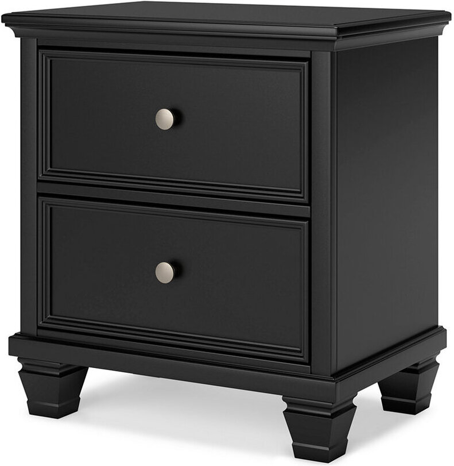 2 drawer black nightstands with drawers