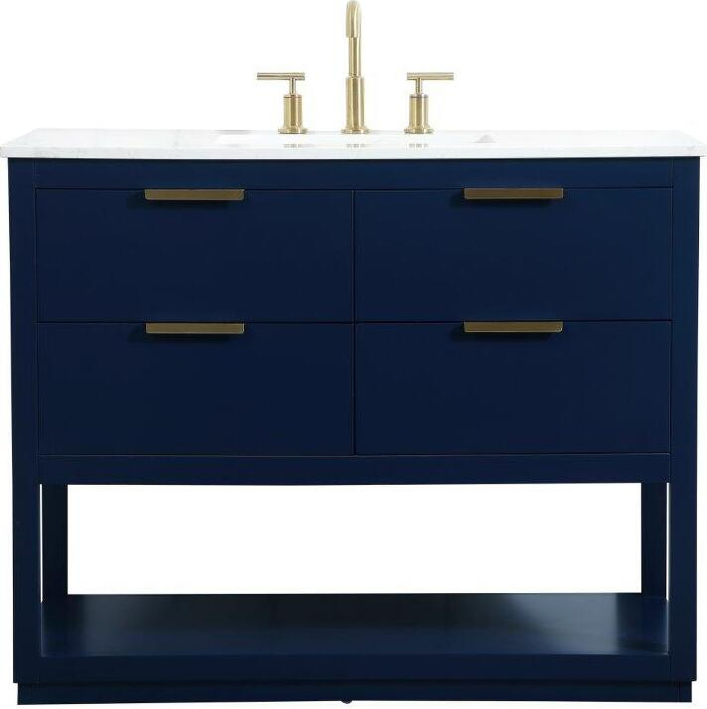 Larkin 42 Inch Single Bathroom Vanity In Blue by Elegant Lighting ...