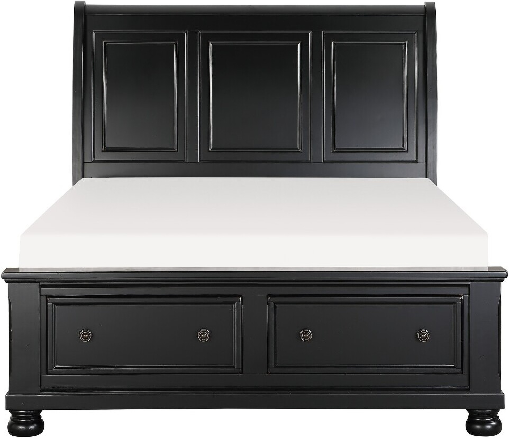 Laurelin Black Queen Sleigh Storage Bed by Homelegance | 1StopBedrooms