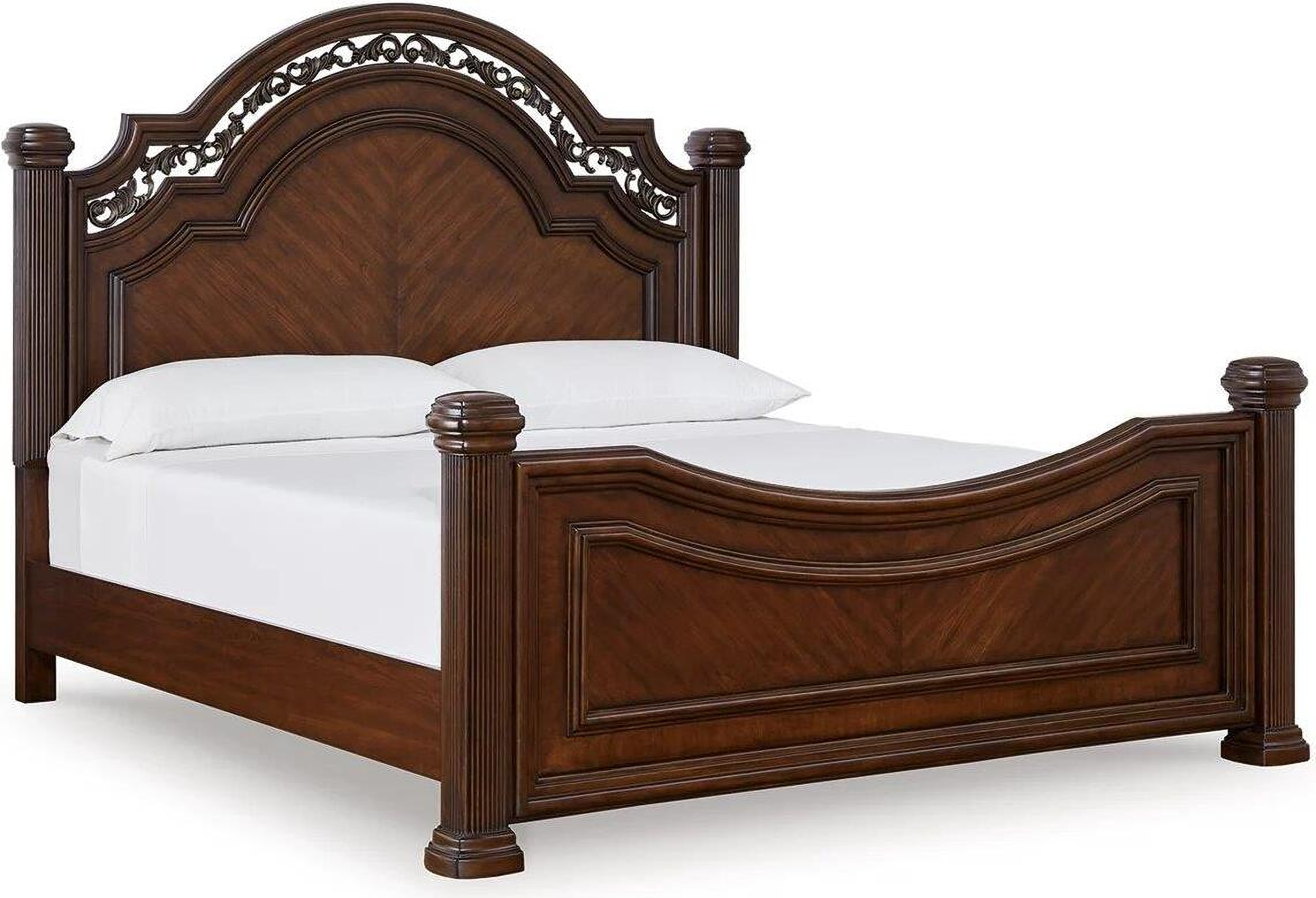 Lavinton Queen Poster Bed In Brown by Ashley Furniture | 1StopBedrooms