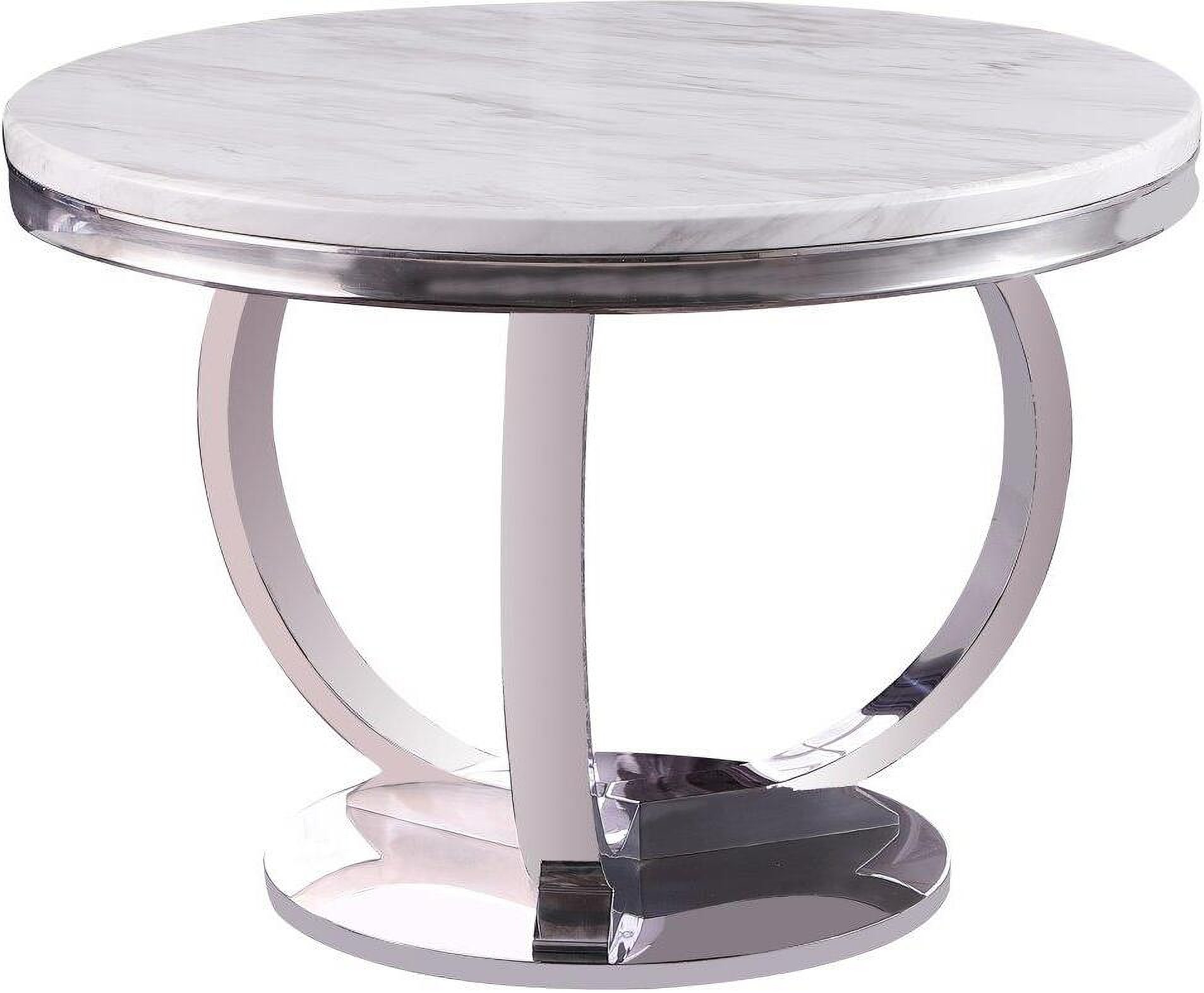 Faux marble discount round dining table