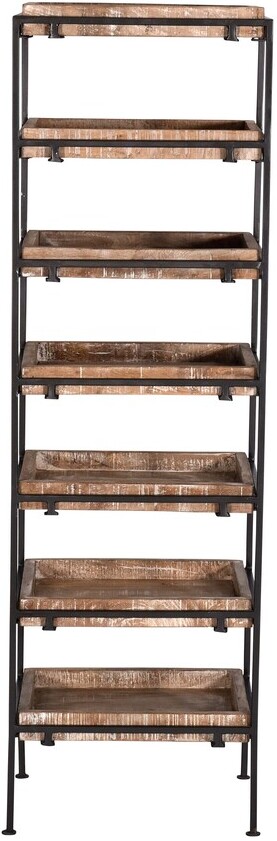 Baxton Studio Gavin White Metal 7 Shelves Closet Storage Racking Organizer