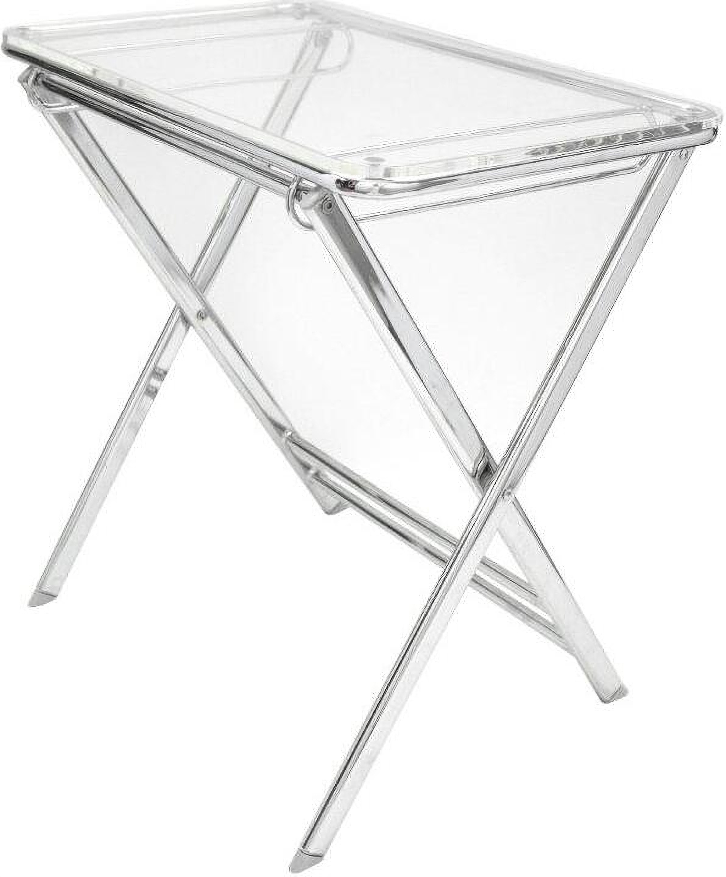 Clear folding deals table