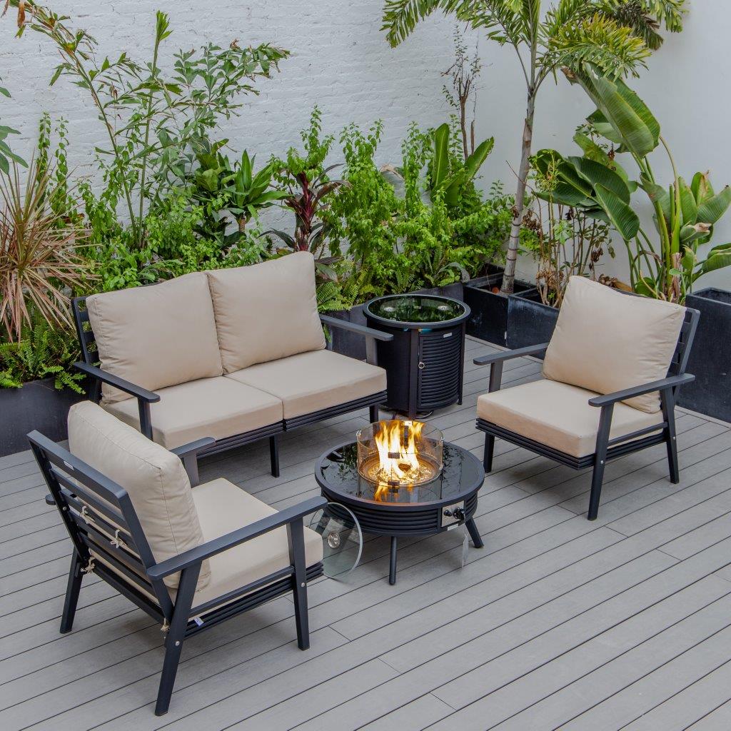 Black patio best sale conversation sets