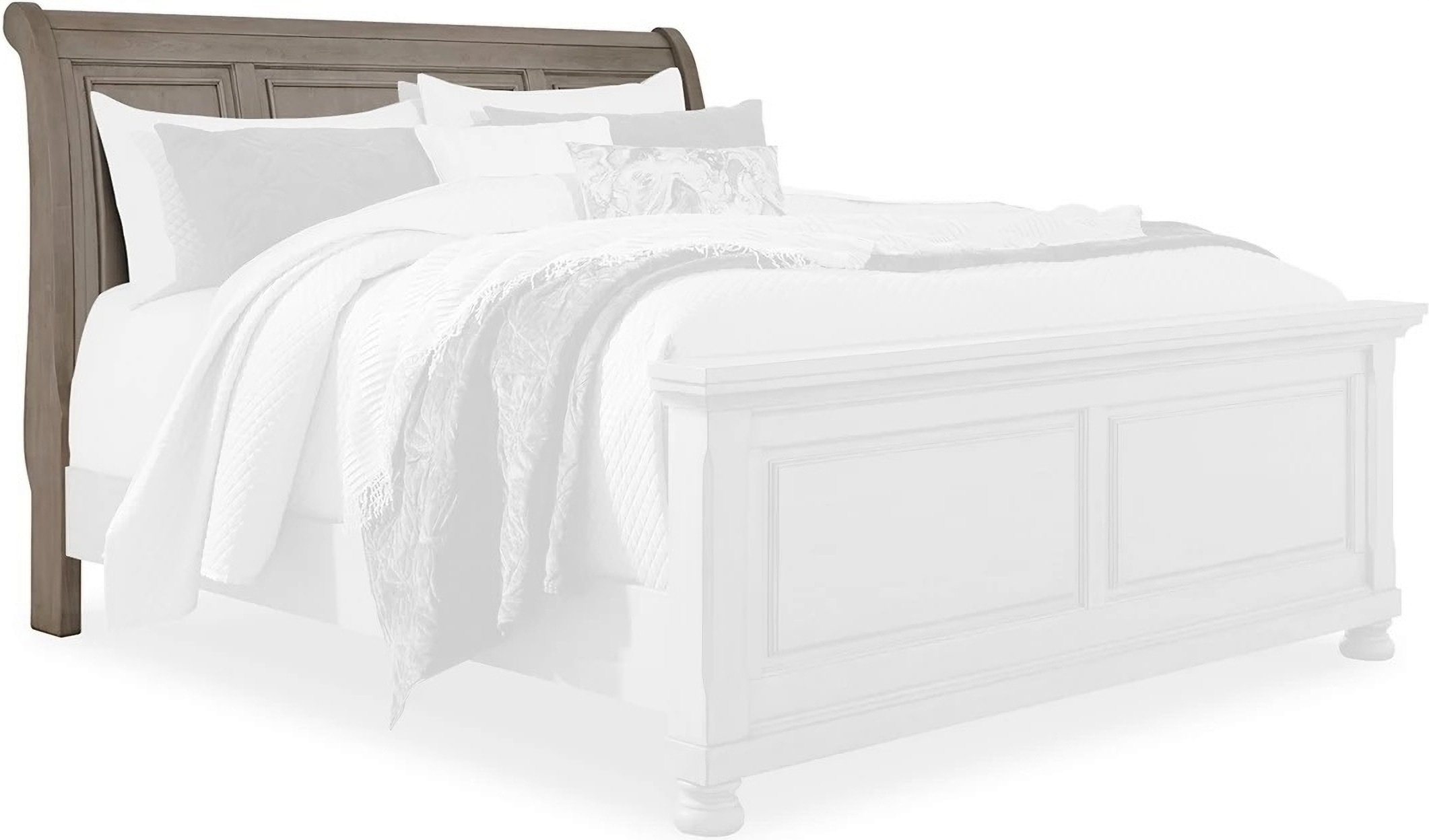 Lettner Light Gray King/California King Sleigh Headboard Only By Ashley ...