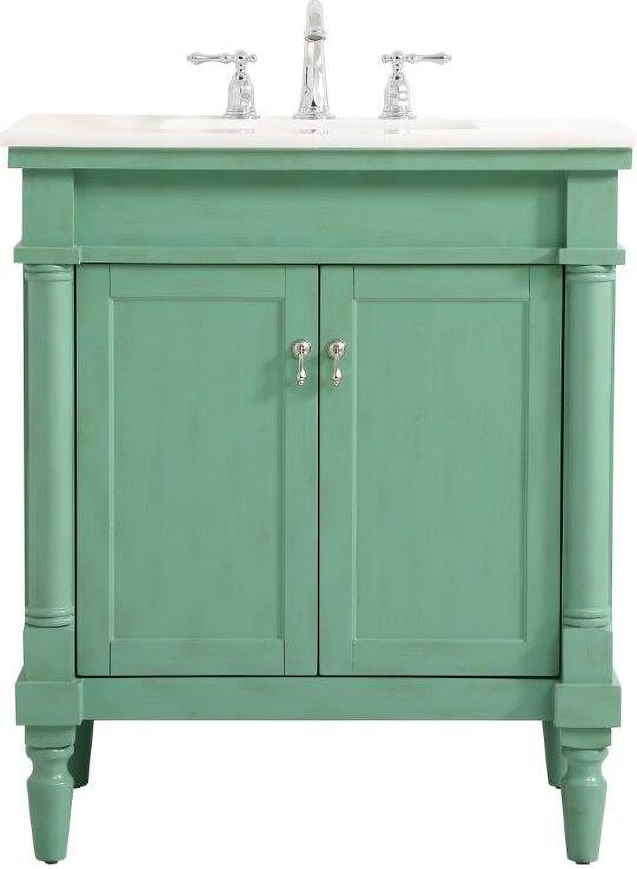 Lexington 30 Inch White Top Single Bathroom Vanity In Vintage Mint by ...