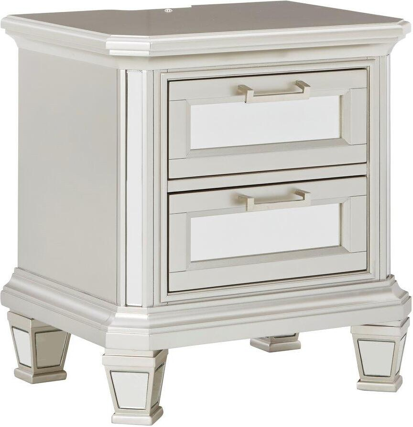 Lindenfield Silver Two Drawer Night Stand by Ashley