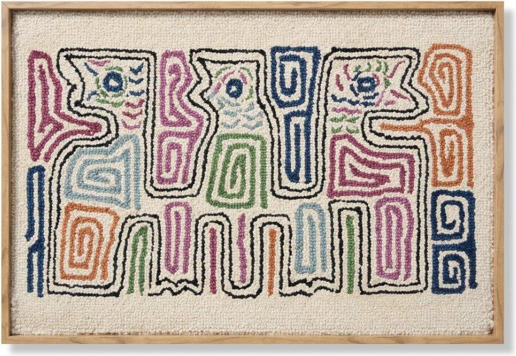 Loloi dule multi and black 3 2 x 2 2 wall art by loloi rugs