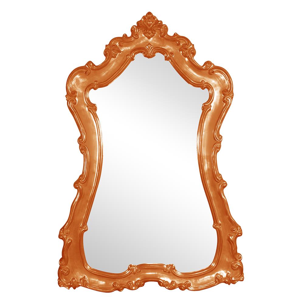 Lorelei mirror in glossy orange by howard elliot 1stopbedrooms