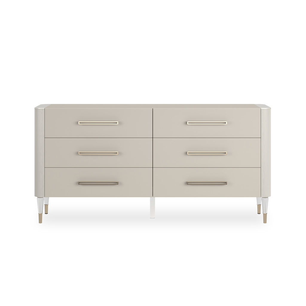 cream dresser 6 drawer Coaster Trenton 6-Drawer Bedroom Dresser With Mirror Rustic Cream