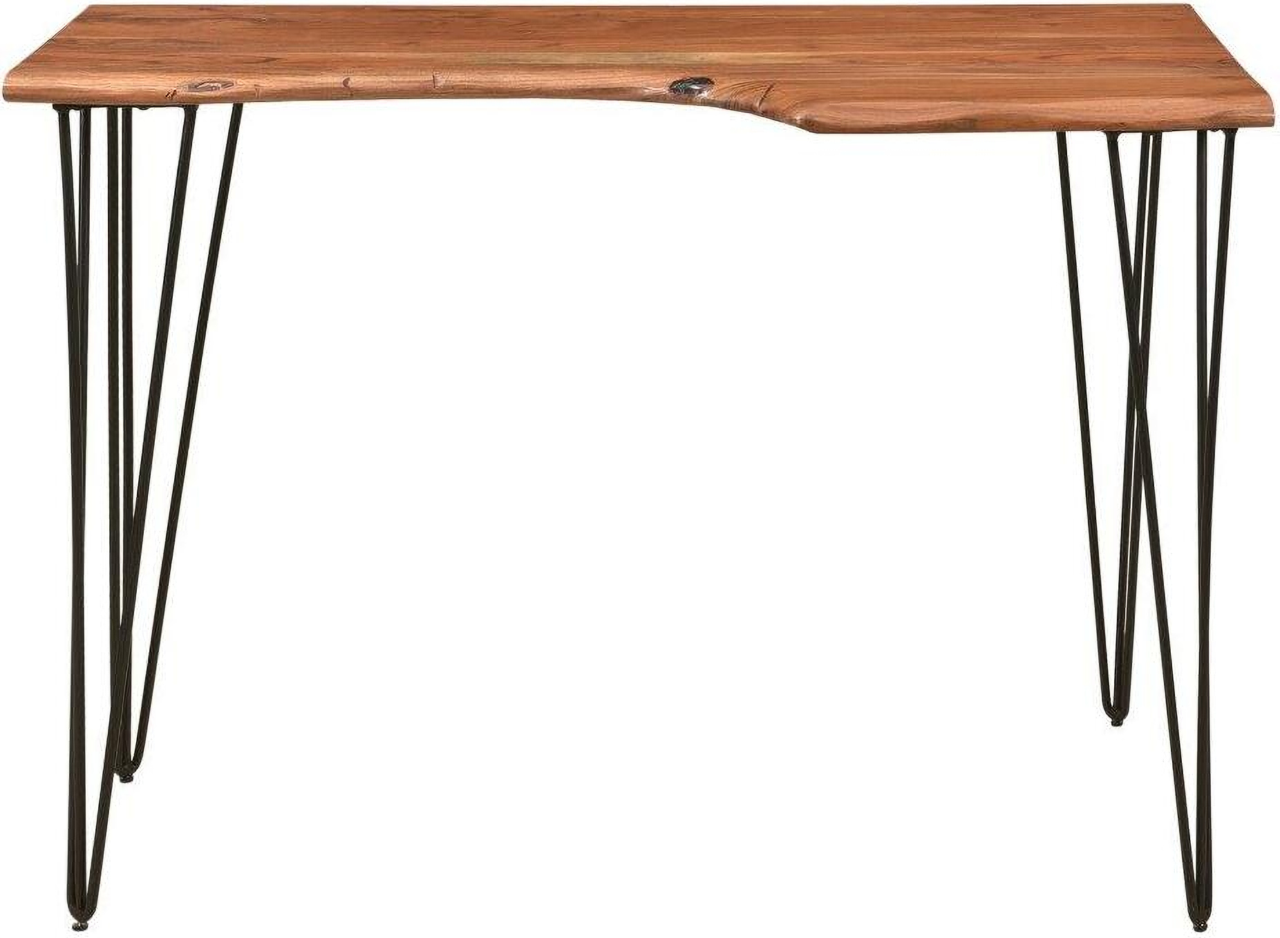 Worlds Away Petra Dark Burl Wood Waterfall Edge Desk