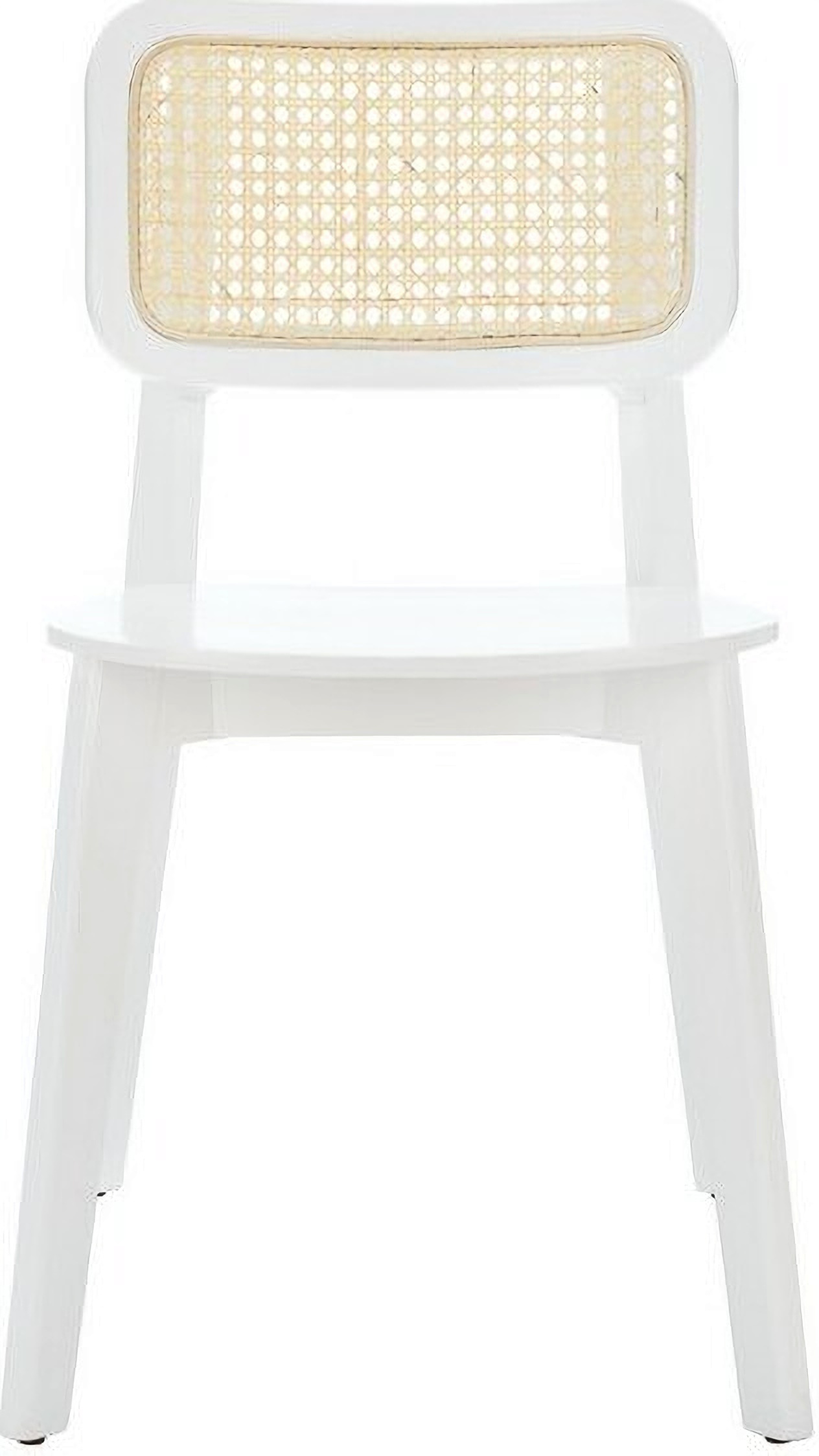 Luz Cane Dining Chair in White by Safavieh 1StopBedrooms