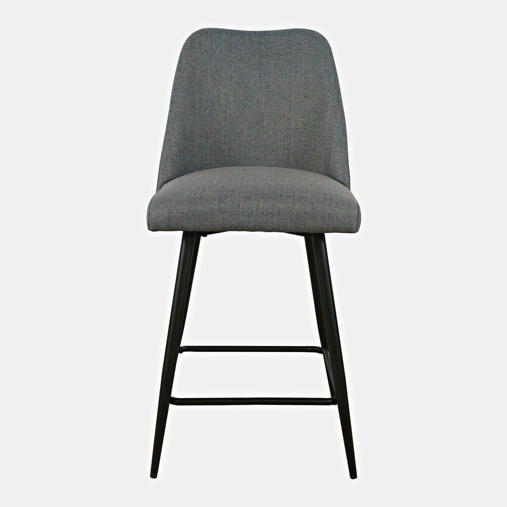 Macey Upholstered Counter Barstool Set of 2 In Blue by Jofran