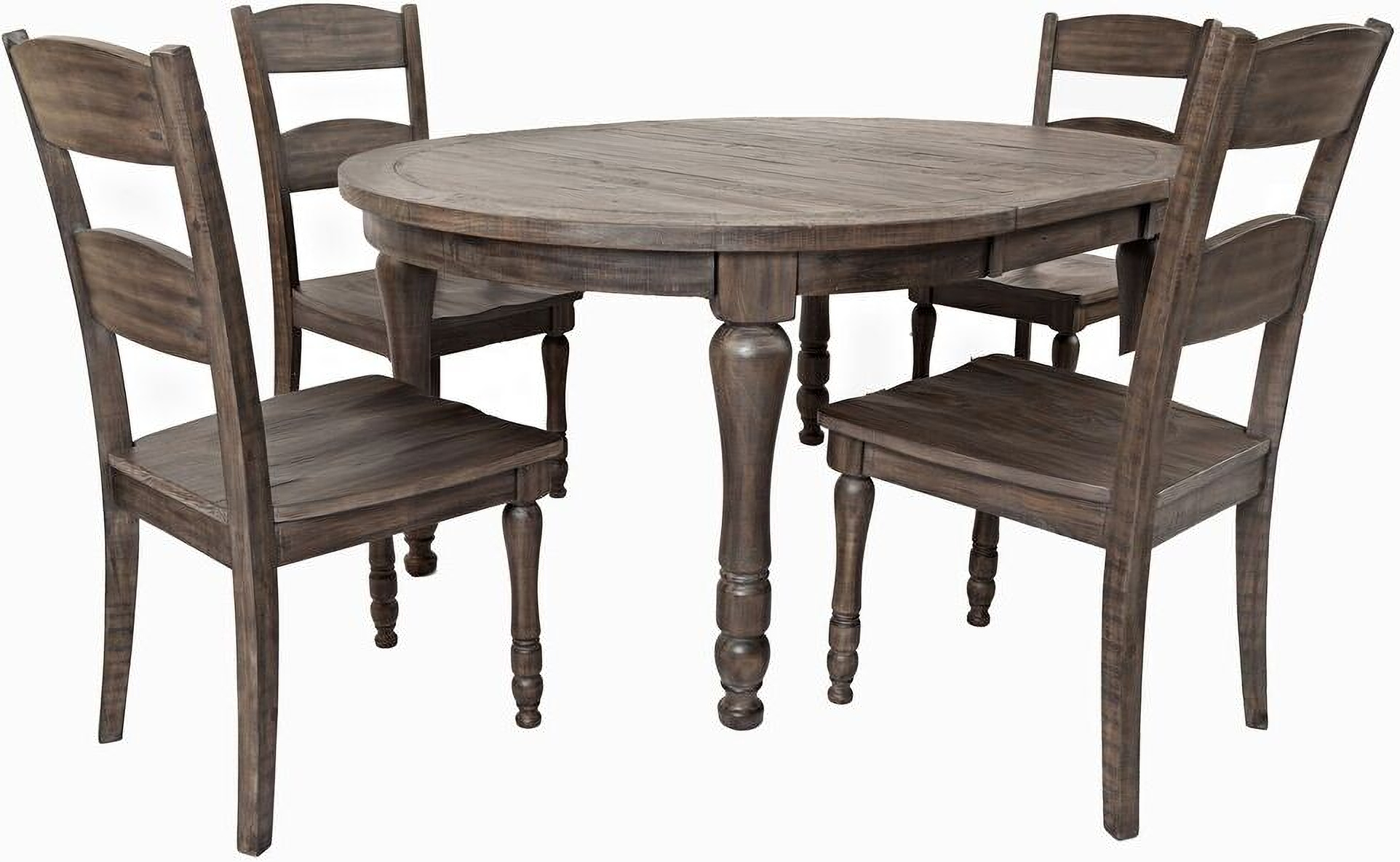 Madison County 66 Inch Oval Piece Dining Set In Brown 1StopBedrooms
