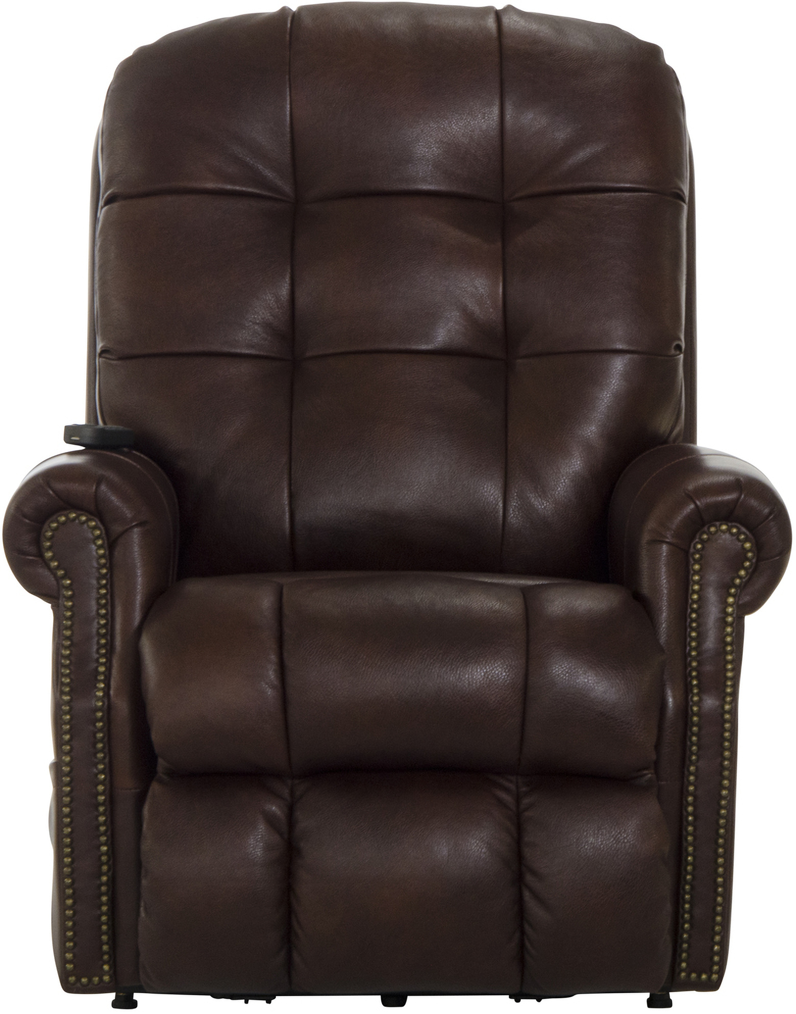 Madison Italian Leather Power Lift Lay Flat Recliner In Walnut by