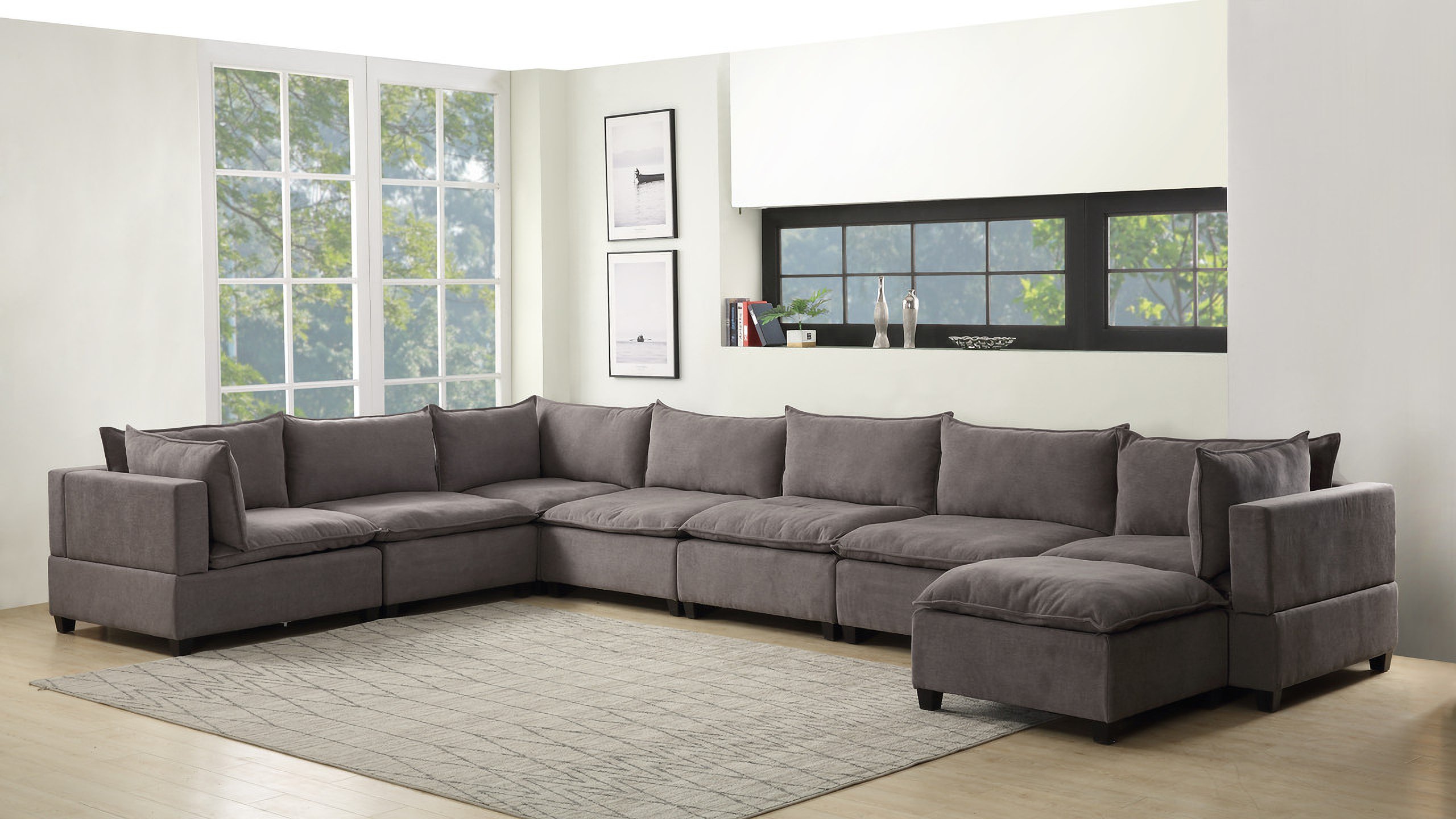 8 Piece Modular Sectional Sofa Chaise